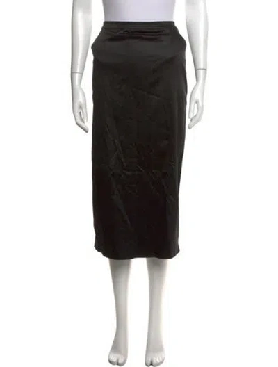 Pre-owned St John Midi Length Skirt In Black