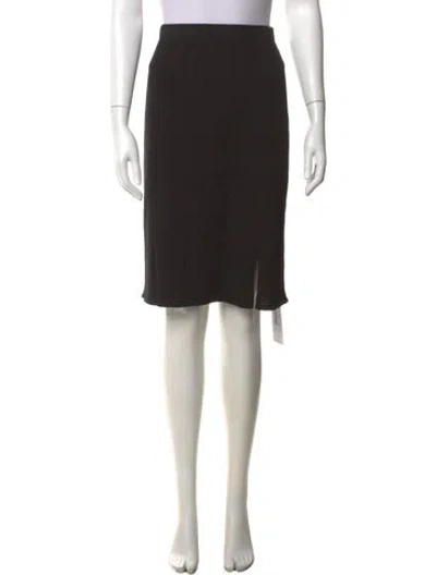Pre-owned St John Midi Length Skirt In Black
