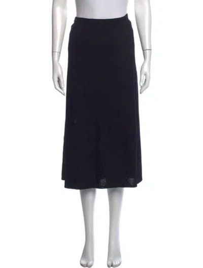 Pre-owned St John Midi Length Skirt In Black