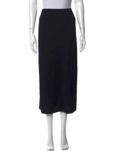 Pre-owned St John Midi Length Skirt In Black