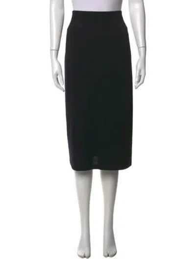 Pre-owned St John Midi Length Skirt In Black