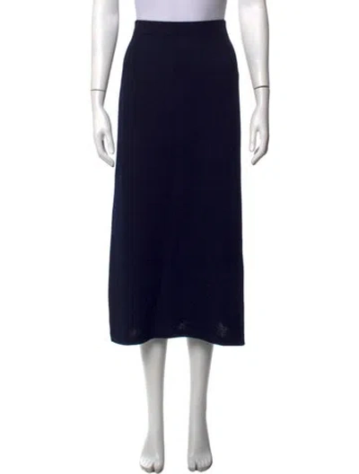 Pre-owned St John Midi Length Skirt In Black