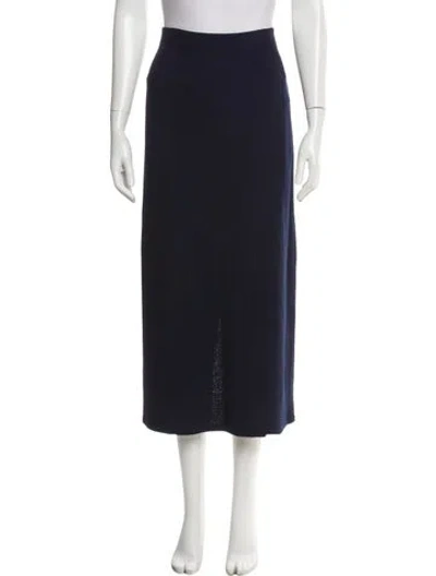 Pre-owned St John Midi Length Skirt In Blue