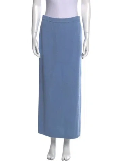 Pre-owned St John Midi Length Skirt In Blue