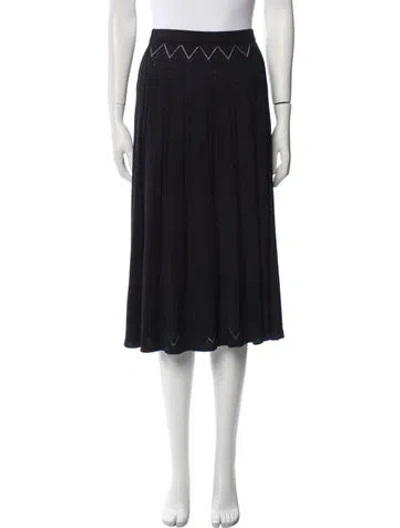 Pre-owned St John Midi Length Skirt In Blue