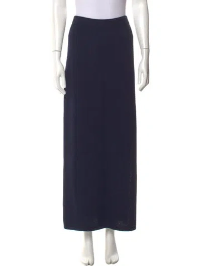 Pre-owned St John Midi Length Skirt In Blue