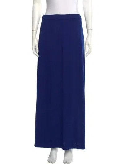 Pre-owned St John Midi Length Skirt In Blue
