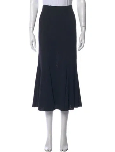 Pre-owned St John Midi Length Skirt In Blue