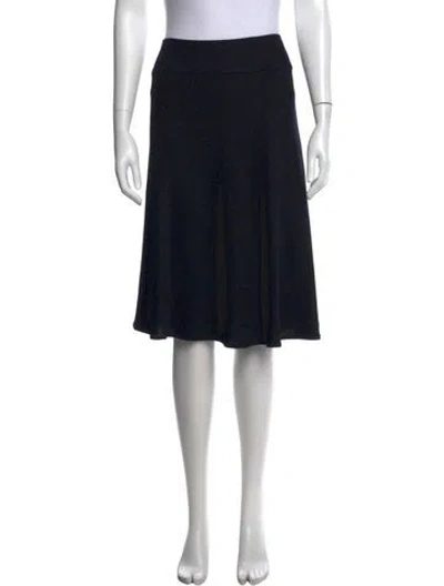 Pre-owned St John Midi Length Skirt In Blue