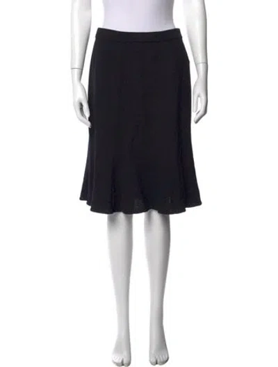 Pre-owned St John Midi Length Skirt In Blue