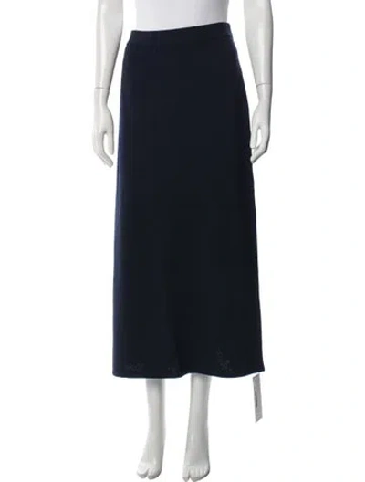 Pre-owned St John Midi Length Skirt In Blue