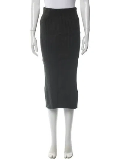 Pre-owned St John Midi Length Skirt In Gray