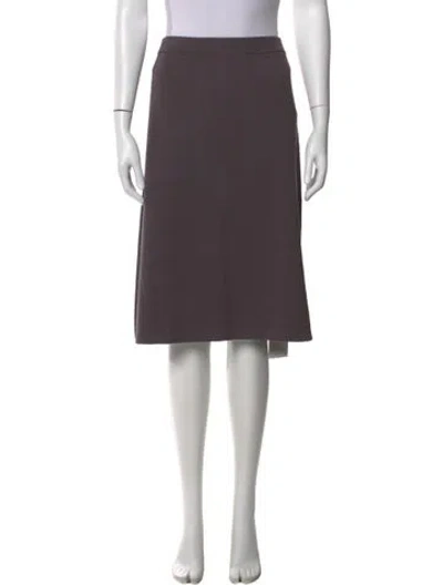 Pre-owned St John Midi Length Skirt In Gray