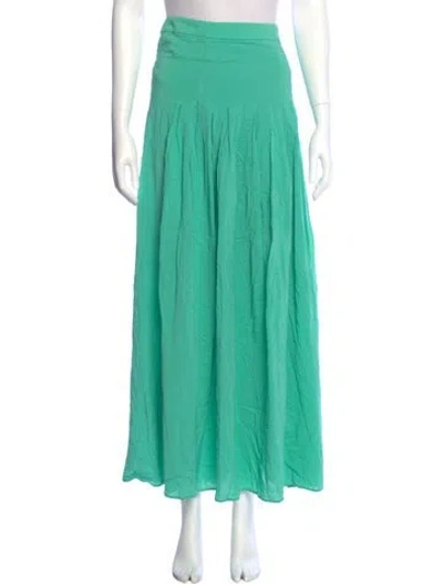 Pre-owned St John Midi Length Skirt In Green