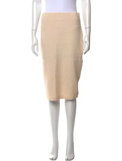 Pre-owned St John Midi Length Skirt In Metallic/neutrals