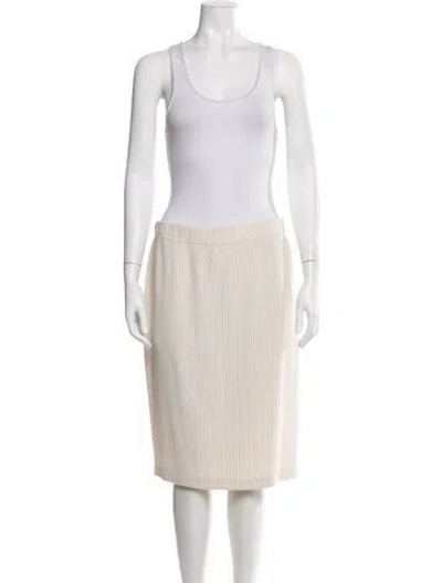 Pre-owned St John Midi Length Skirt In Neutral