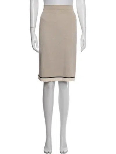 Pre-owned St John Midi Length Skirt In Neutrals