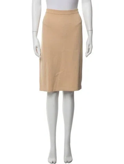 Pre-owned St John Midi Length Skirt In Neutrals