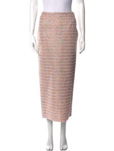 Pre-owned St John Midi Length Skirt In Pink