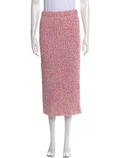 Pre-owned St John Midi Length Skirt In Pink