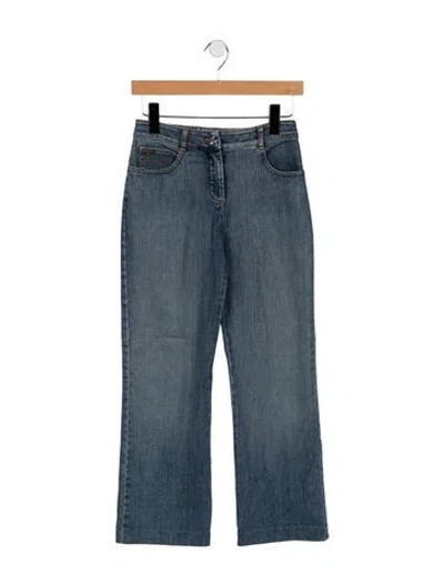 Pre-owned St John Mid-rise Flared Jeans In Blue