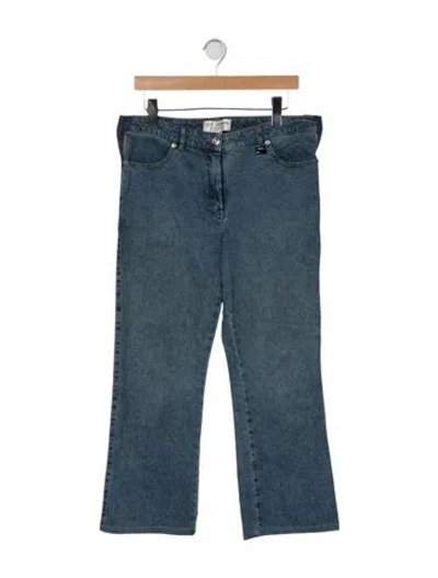 Pre-owned St John Mid-rise Flared Jeans In Blue