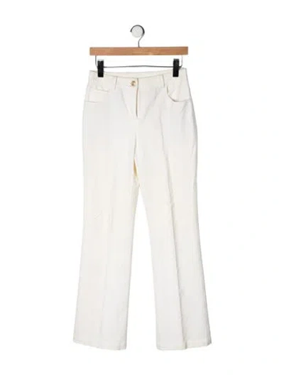 Pre-owned St John Mid-rise Flared Jeans In Neutrals