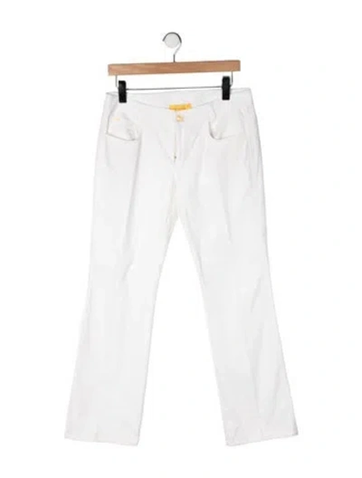 Pre-owned St John Mid-rise Flared Jeans In Neutrals