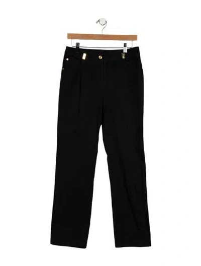 Pre-owned St John Mid-rise Straight Leg Jeans In Black