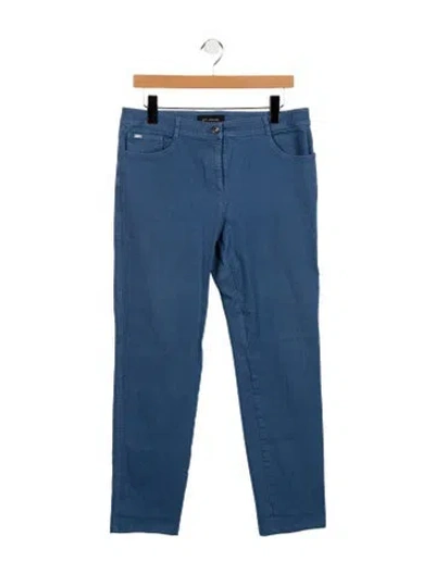 Pre-owned St John Mid-rise Straight Leg Jeans In Blue
