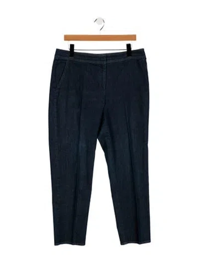 Pre-owned St John Mid-rise Straight Leg Jeans In Blue