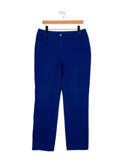 Pre-owned St John Mid-rise Straight Leg Jeans In Blue