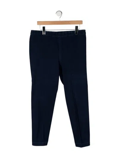 Pre-owned St John Mid-rise Straight Leg Jeans In Blue