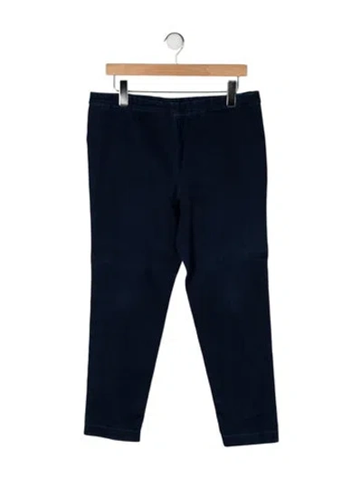 Pre-owned St John Mid-rise Straight Leg Jeans In Blue