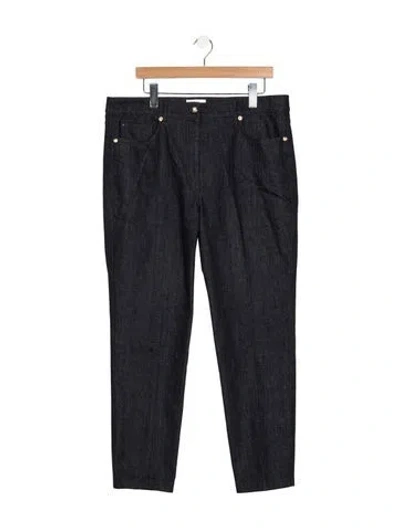 Pre-owned St John Mid-rise Straight Leg Jeans In Blue