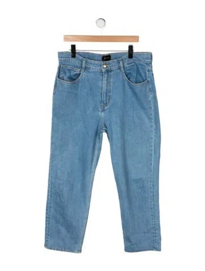 Pre-owned St John Mid-rise Straight Leg Jeans In Blue