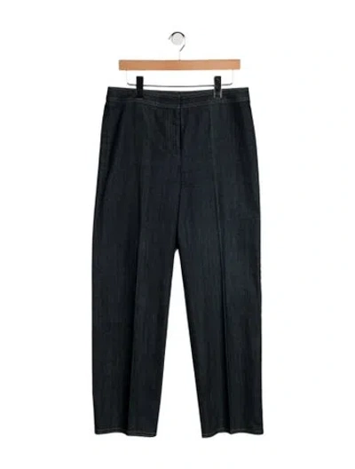 Pre-owned St John Mid-rise Straight Leg Jeans In Blue