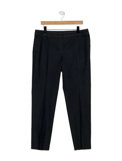 Pre-owned St John Mid-rise Straight Leg Jeans In Blue