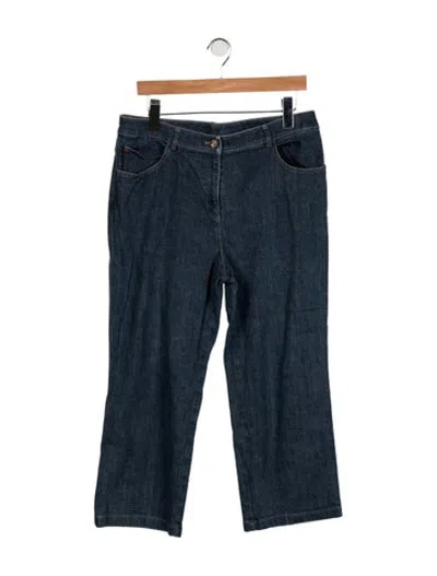 Pre-owned St John Mid-rise Straight Leg Jeans In Blue