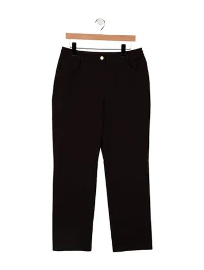 Pre-owned St John Mid-rise Straight Leg Jeans In Brown