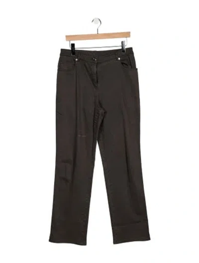 Pre-owned St John Mid-rise Straight Leg Jeans In Gray