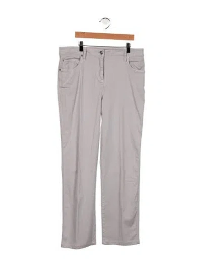 Pre-owned St John Mid-rise Straight Leg Jeans In Gray