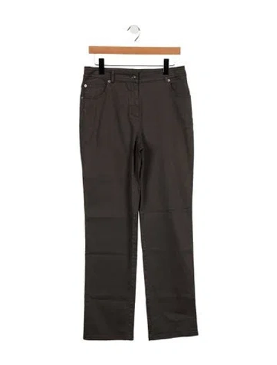 Pre-owned St John Mid-rise Straight Leg Jeans In Grey