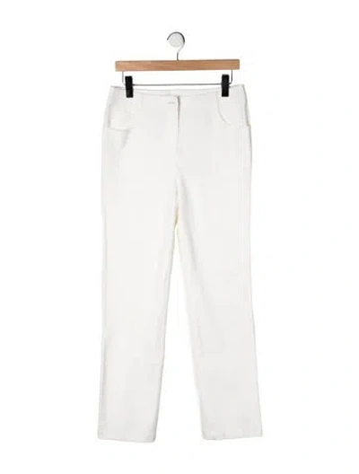 Pre-owned St John Mid-rise Straight Leg Jeans In Neutrals