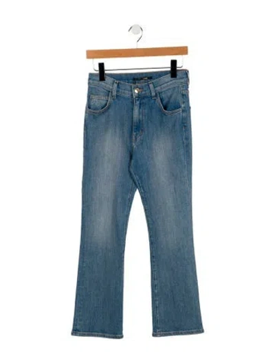 Pre-owned St John Mid-rise Straight Leg Jeans W/ Tags In Blue