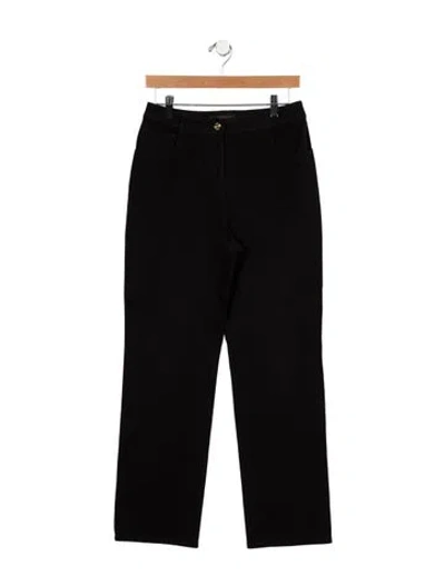 Pre-owned St John Mid-rise Wide Leg Jeans In Black