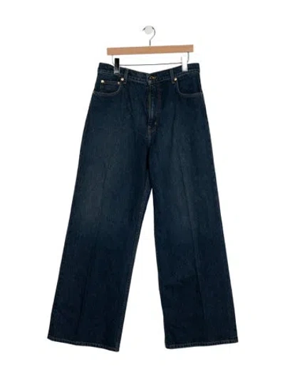 Pre-owned St John Mid-rise Wide Leg Jeans W/ Tags In Blue