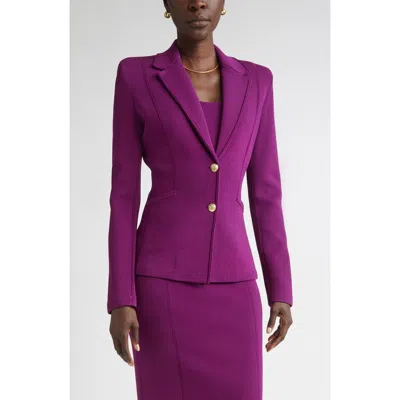 St John St. John Milano Knit Jacket In Purple
