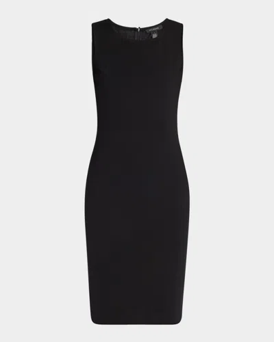 St John Milano-knit Scoop-neck Sheath Dress In Black
