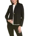 St John Milano Knit Wool-blend Jacket In Black